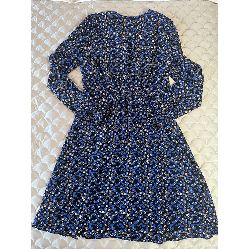 CAbi Womens Dress large Blue #5772 The Ten Dress Long Sleeve Short Dress - Picture 8 of 9